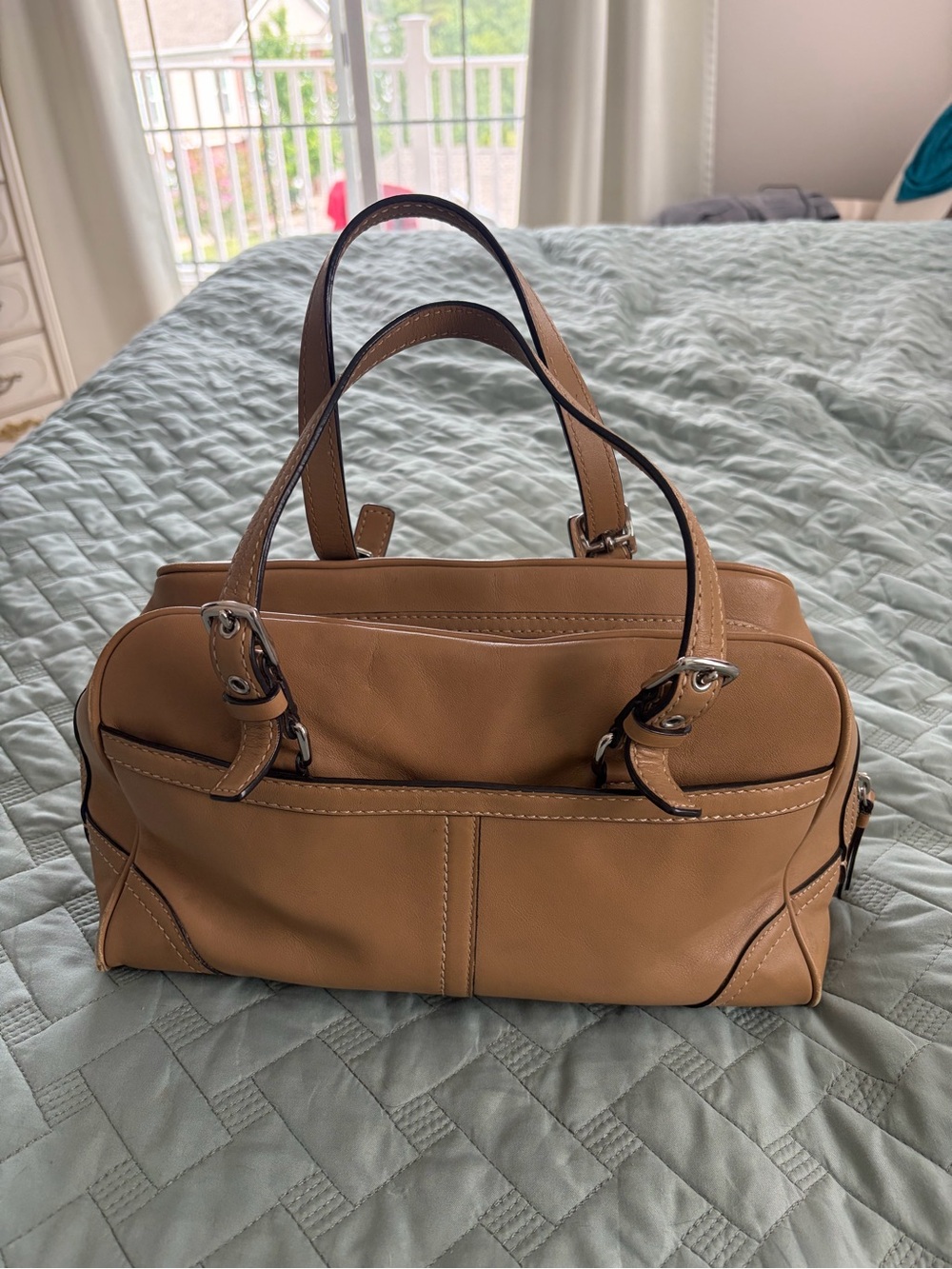 Vintage Coach Tan Leather Hamptons Soho Bag
